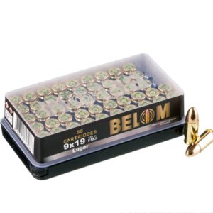 1000 Rounds of 9mm Ammo by Belom - 124gr FMJ