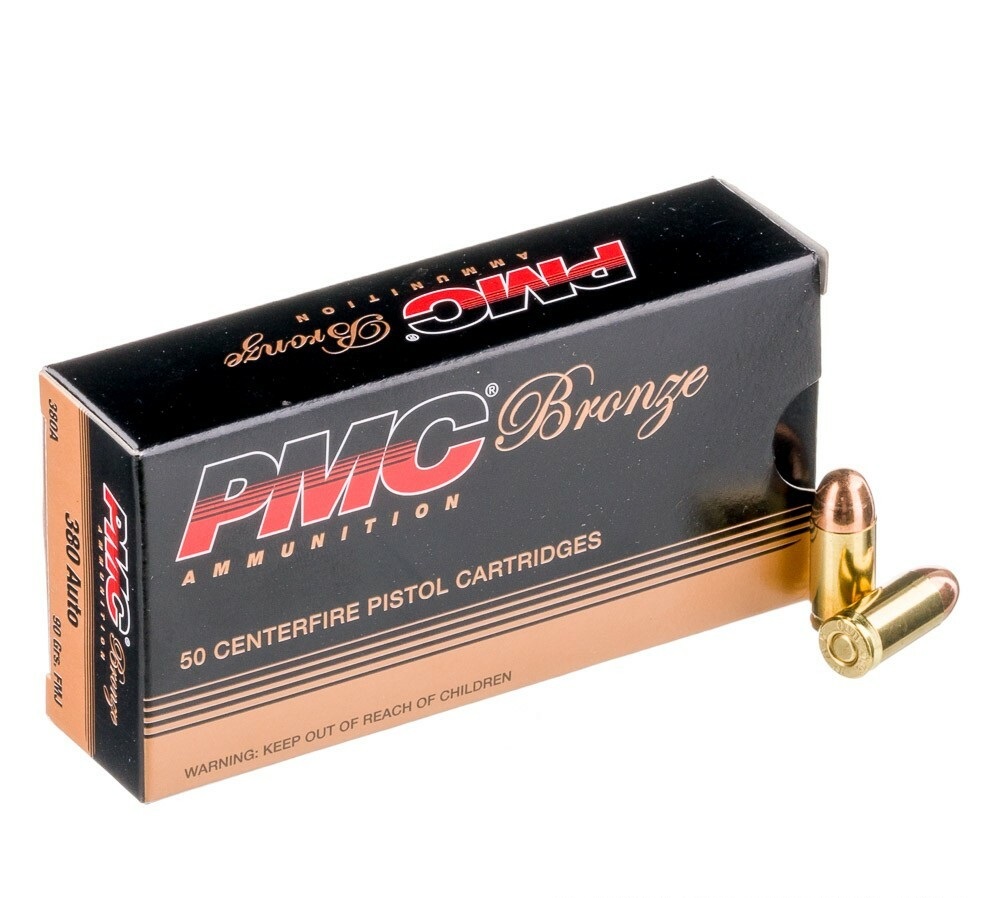 50 Rounds of .380 ACP Ammo by PMC - 90gr FMJ