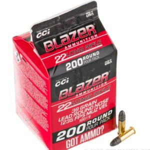 200 Rounds of .22 LR Ammo by Blazer - 38gr LRN