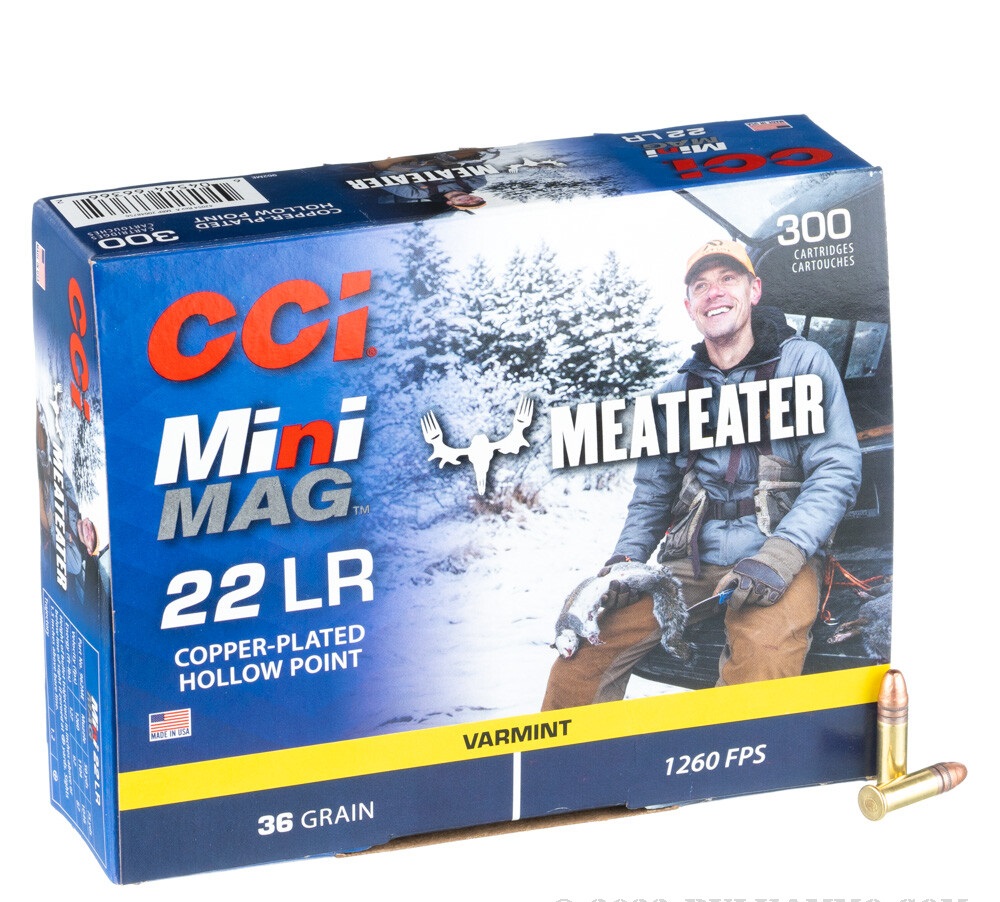 300 Rounds of .22 LR Ammo by CCI Mini-Mag MeatEater - 36gr CPHP