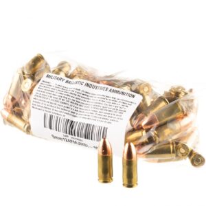 1000 Rounds of 9mm Ammo by MBI Reman - 124gr FMJ