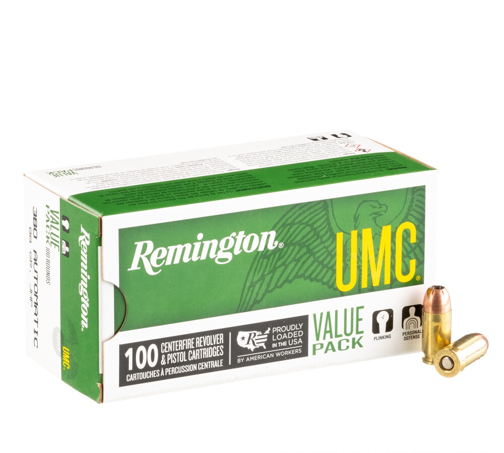 Ammo online 100 Rounds of .380 ACP Ammo by Remington - 88gr JHP