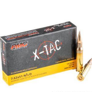 500 Rounds of 7.62x51mm Ammo by PMC X-TAC - 147gr FMJBT