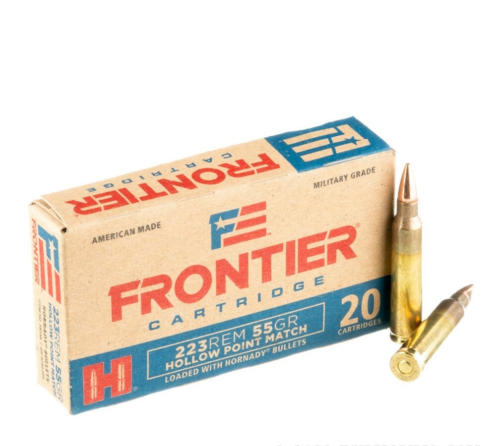 500 Rounds of .223 Ammo by Hornady Frontier - 55gr HP Match