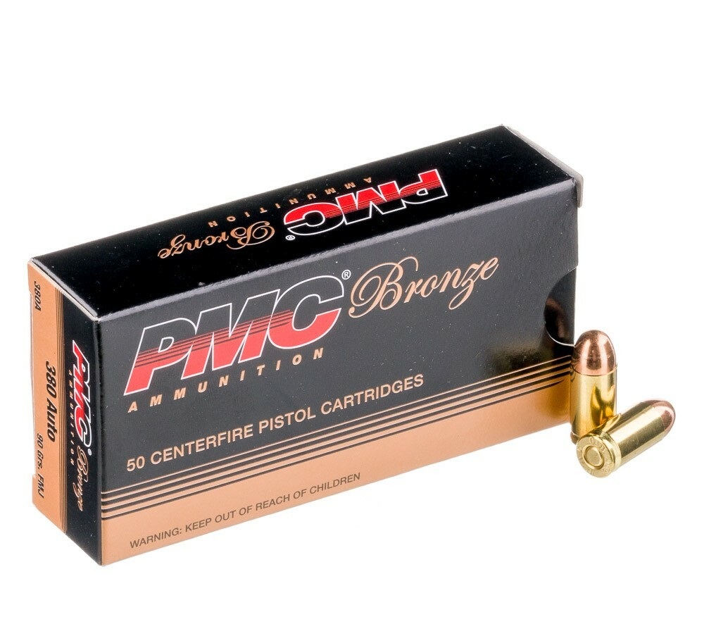 1000 Rounds of .380 ACP Ammo by PMC - 90gr FMJ