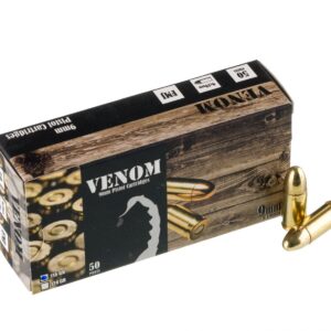 1000 Rounds of 9mm Ammo by Venom - 115gr FMJ
