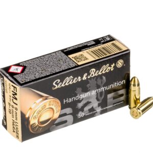 1000 Rounds of 9mm Ammo by Sellier & Bellot - 124gr FMJ