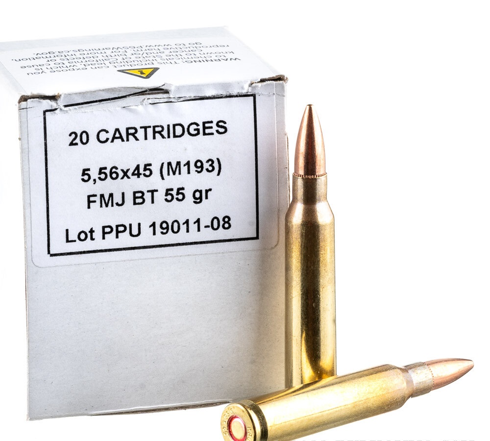 1000 Rounds of 5.56x45 Ammo by Prvi Partizan - 55gr FMJBT M193