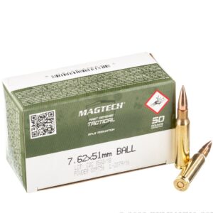 50 Rounds of 7.62x51 Ammo by Magtech - 147gr FMJ M80