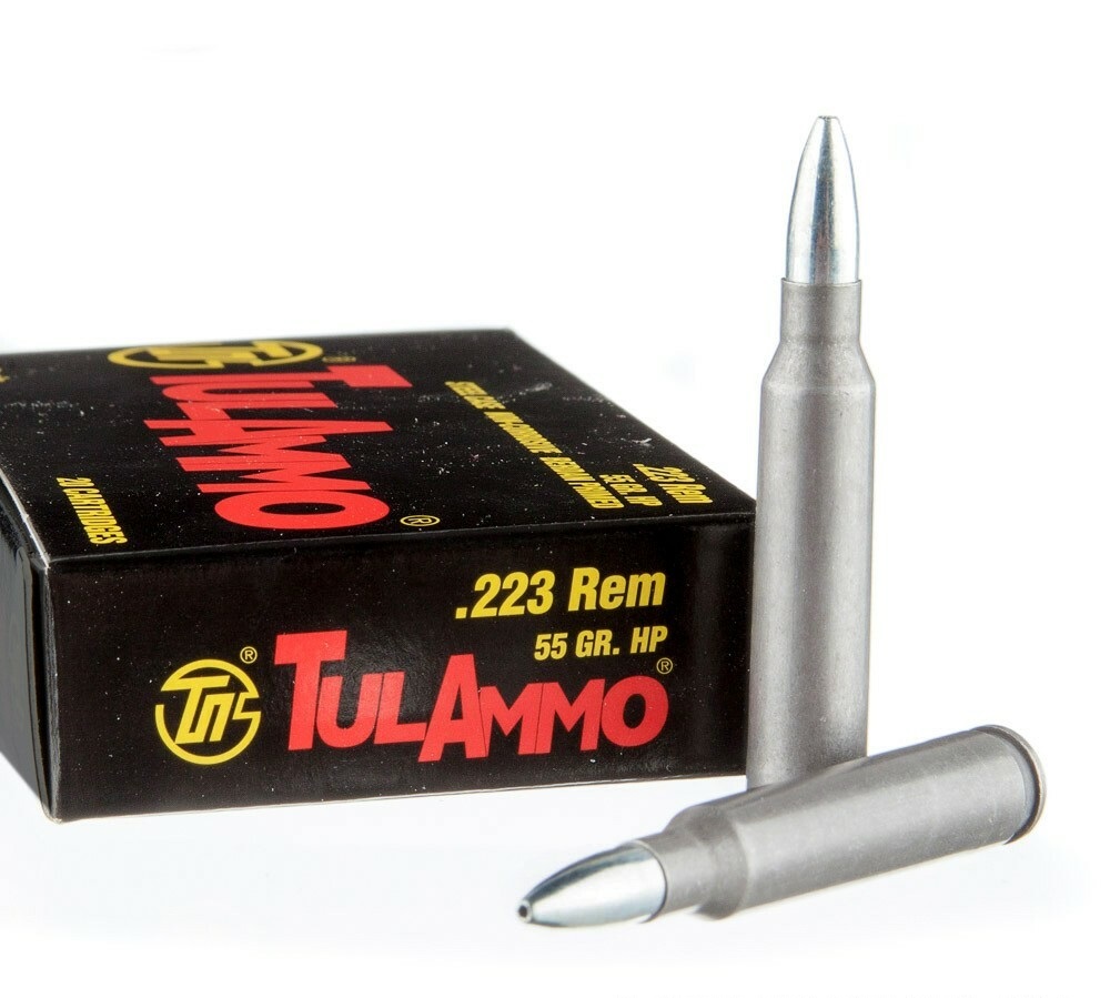20 Rounds of .223 Ammo by Tula - 55gr HP