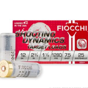 250 Rounds of 12ga Ammo by Fiocchi Shooting Dynamics - 1-1/8 ounce #7 1/2 shot