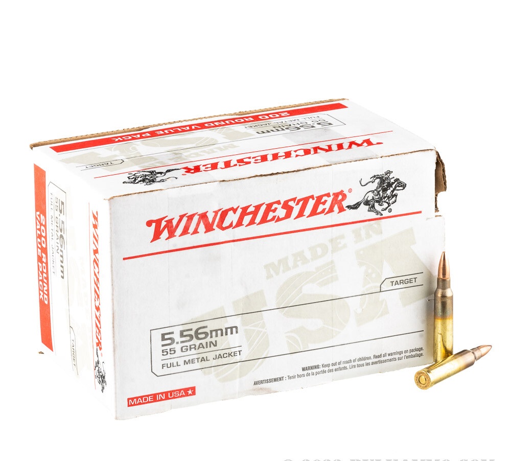 800 Rounds of 5.56x45 Ammo by Winchester USA - 55gr FMJ
