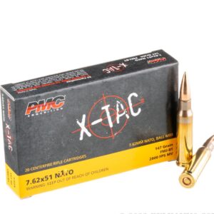 20 Rounds of 7.62x51mm Ammo by PMC X-Tac - 147gr FMJBT