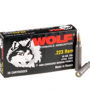 1000 Rounds of .223 Rem Ammo by Wolf Performance - 55gr FMJ