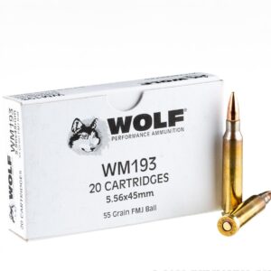 1000 Rounds of 5.56x45 Ammo by Wolf Gold - 55gr FMJ