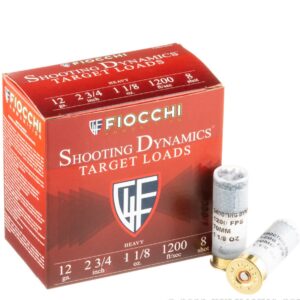 250 Rounds of 12ga Ammo by Fiocchi - 1 1/8 ounce #8 shot