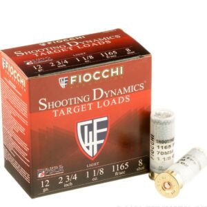 250 Rounds of 12ga Ammo by Fiocchi - 2-3/4" 1 1/8 ounce #8 shot